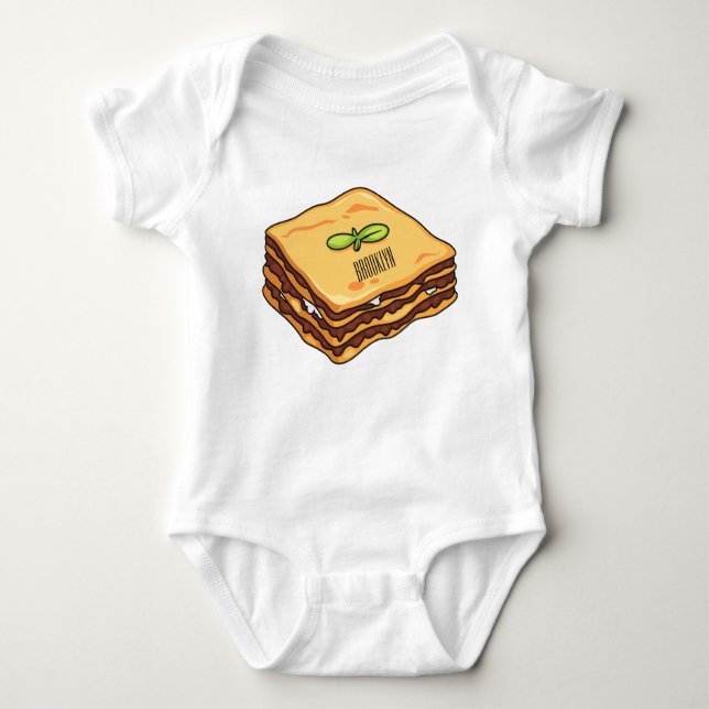 Lasagnas tecknad illustration t shirt (Framsida)