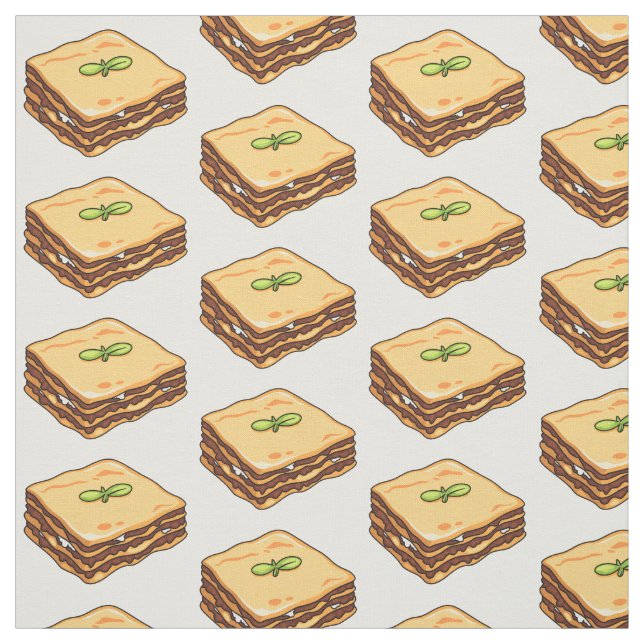 Lasagnas tecknad illustration tyg (Provkarta)