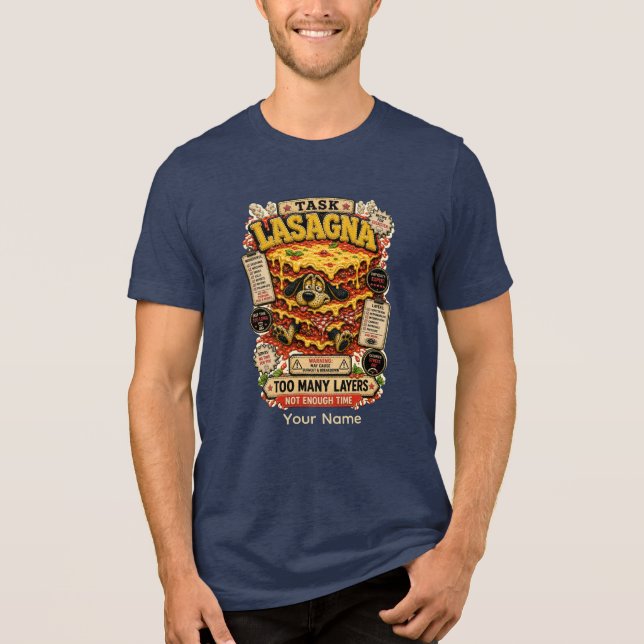 Lasagne Personlig Rolig Mat T-Shirt Tri- (Framsida)