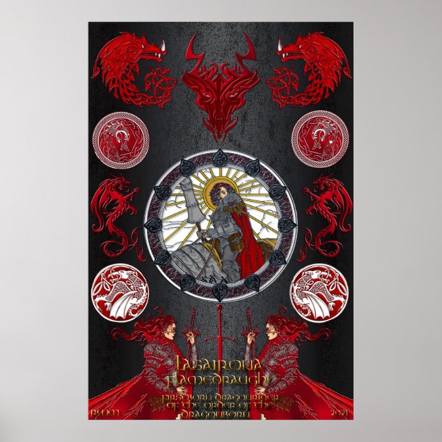 Lasairona Flamedraking Firstborn Dragonrider Poster (Framsidan)