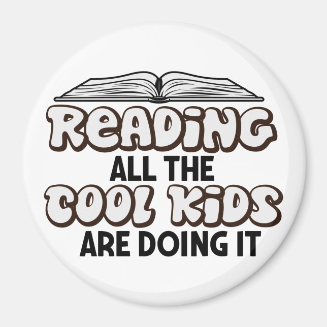 Läsande Bokälskare Magnet (Framsidan)