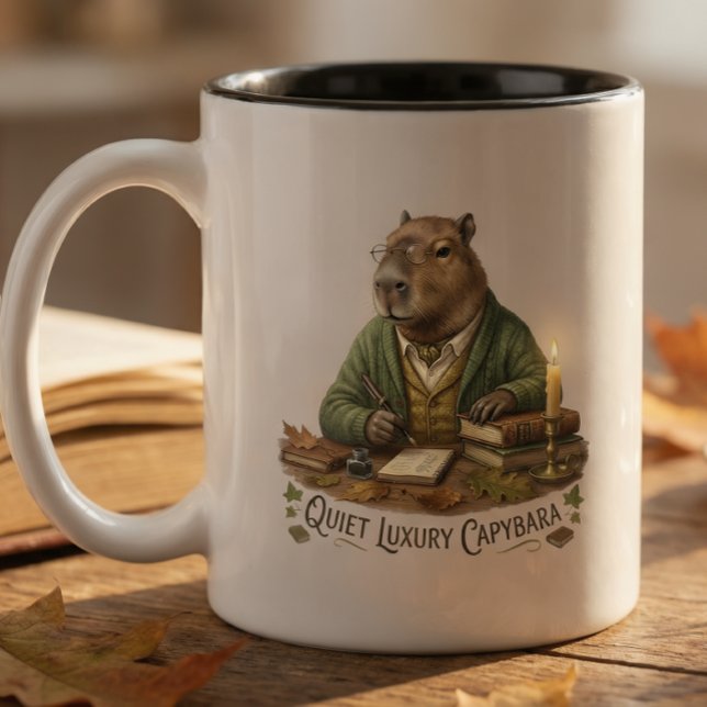 Läsande Capybara-Mugg – Söt Bokälskare Kaffe kopp  (Skapare uppladdad)