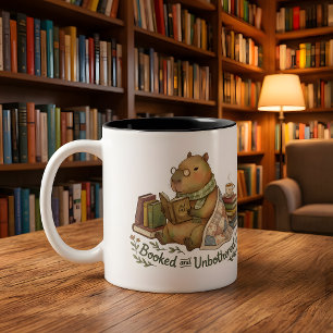 Läsande Capybara-Mugg – Söt Bokälskare Kaffe kopp, Två-Tonad Mugg