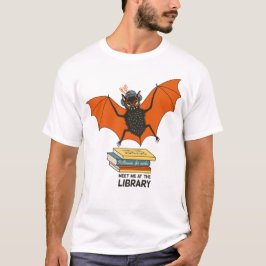 Läsande fladdermus | Whimsisk bibliotekarie med bö T Shirt