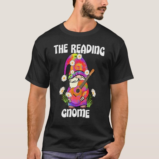Läsande Gnome God Jul Tie Dye Pyjamas T Shirt (Framsida)