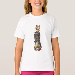 Läsande hamster på Boktornet Barn T Shirt