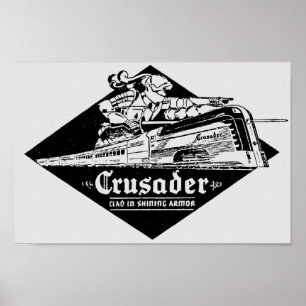 Läsande järnvägskorsarens Streamliner Poster