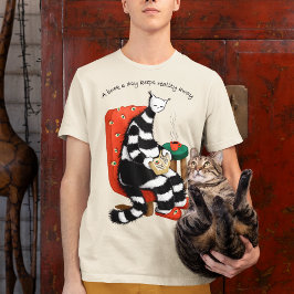 Läsande katt - en bok om dagen håller verkligheten t shirt