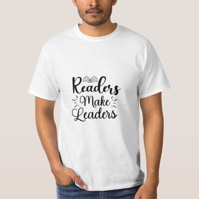 Läsande konstläsare gör ledare t shirt (Framsida)