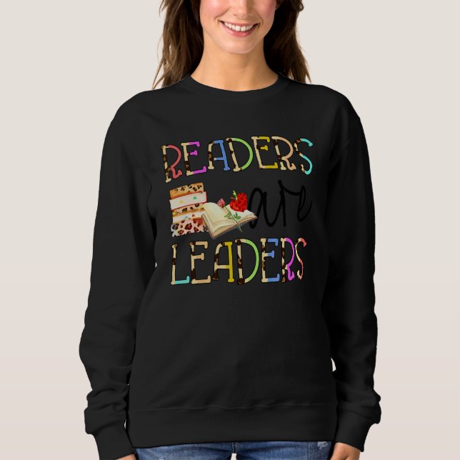 Läsare Är Ledare Boho Leopard Bok  Tillbaka Till S T Shirt (Framsida)