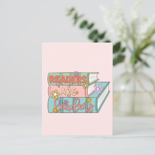 Läsare är ledare - Cute & inspirational Bok Vykort