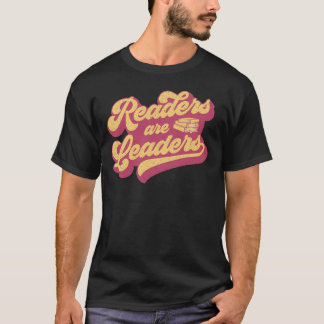 Läsare är ledarna Boho Leopard Bok Älskare tillbak T Shirt