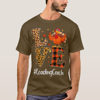 Läsare Coach Kärlek Thanksgiving Leopard Turkey Au T Shirt