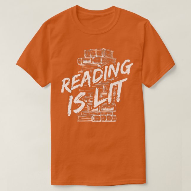 Läsare i Lit Bok Älskare T Shirt (Design framsida)