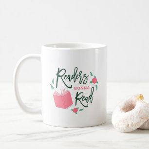 Läsare kommer att läsa bokad Blommigt Kaffemugg