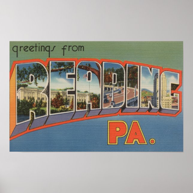 Läsare, Pennsylvania - Stora Brev-scenen Poster (Framsidan)