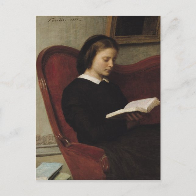 Läsaren, 1861 vykort (Framsida)