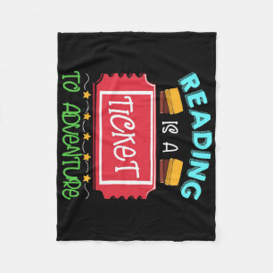 Läsaren är en Biljett till Äventyr Fleecefilt