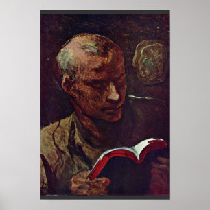 Läsaren av Daumier Honoré Poster