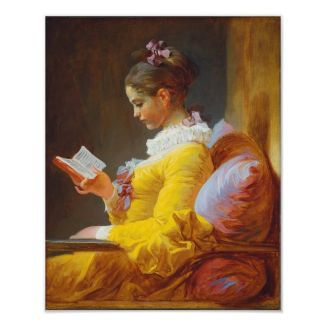 läsaren av Jean-Honore Fragonard Fototryck (Framsidan)