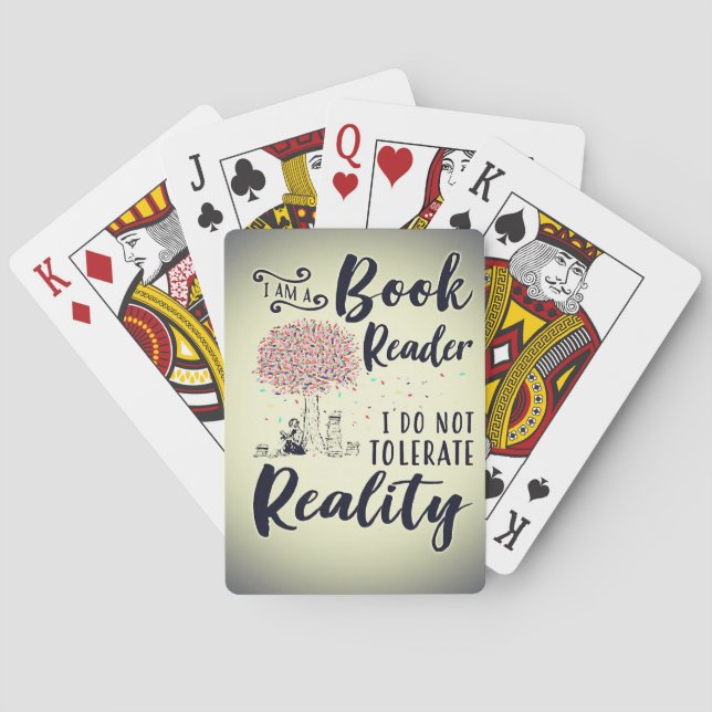 Läsaren jag är en Bok-läsare Casinokort (Baksidan)