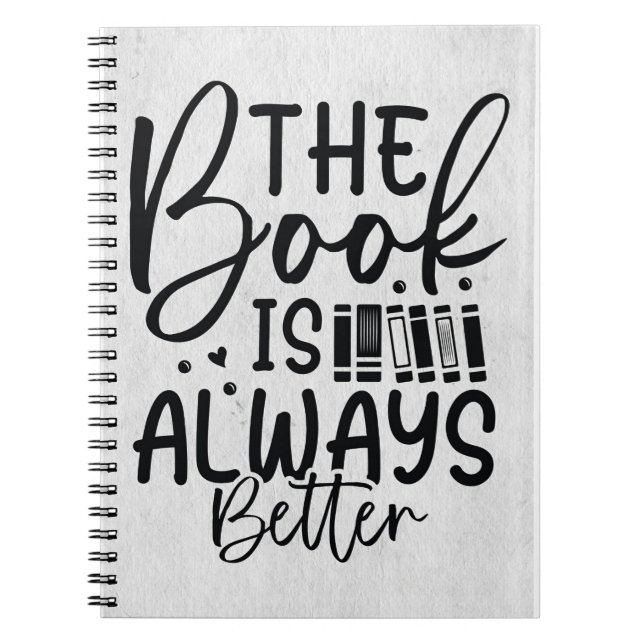 Läsaren som ger Bok är alltid bättre Anteckningsbok (Framsidan)