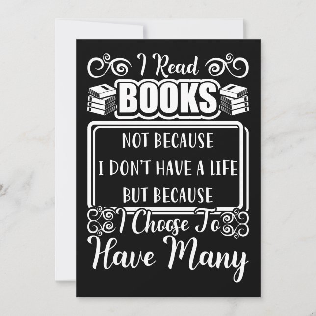 Läsaren som jag har många Bokar Tack Kort (Framsida)