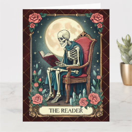 Läsaren, Vintage Style Tarot Card Skelett Kort