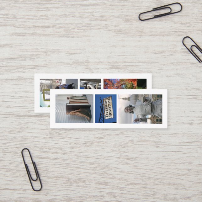 Läsarens bokmärke mini visitkort (Fram/Back In Situ)