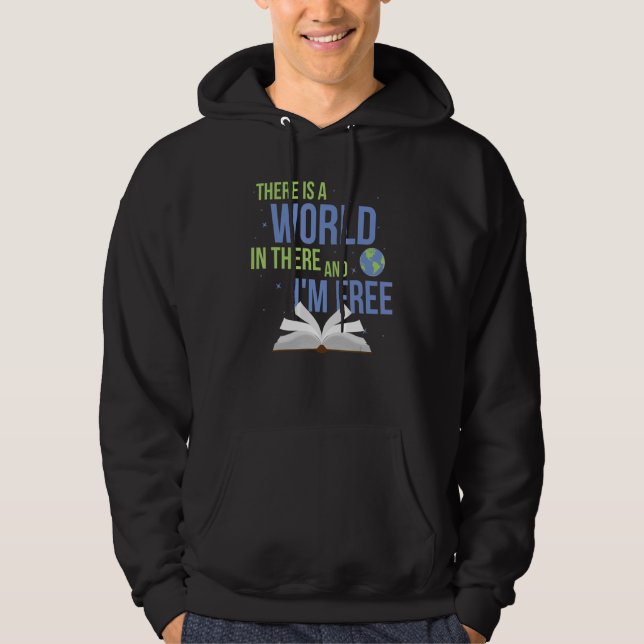 Läsarens libary-bildsidor skriva Läs Bok Hoodie (Framsida)