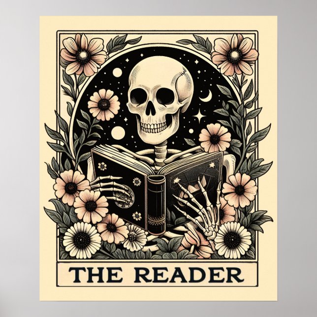 Läsarens Skeleton-Tarot Card Poster (Framsidan)