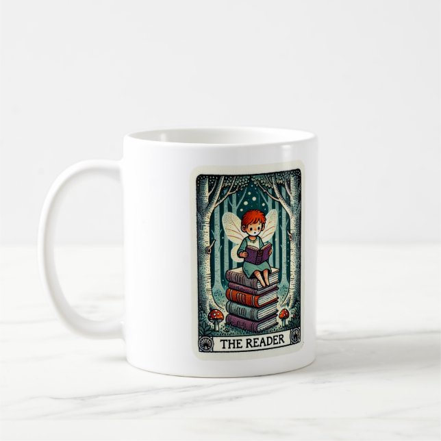 Läsarens Tarot Card Fairy Kaffemugg (Vänster)