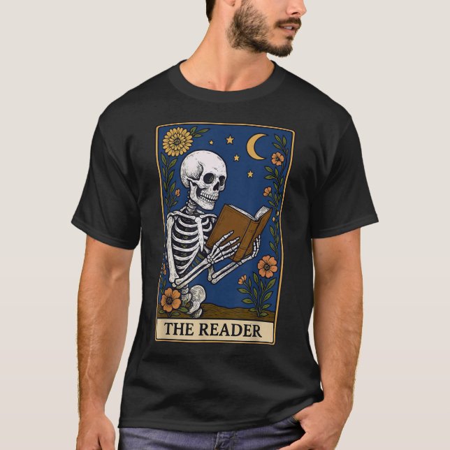 Läsarens Tarot Card T Shirt (Framsida)