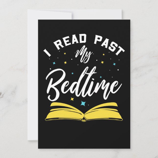 Läsarpresent Jag läste förbi min sänggåendetid Och Inbjudningar (Framsida)