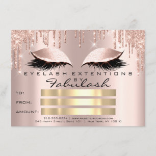 Lasash Ro Guld Makeup Certificate Gift Inbjudningar