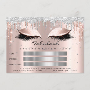 Lasash Ro Silver Makeup Certificate Gift Inbjudningar