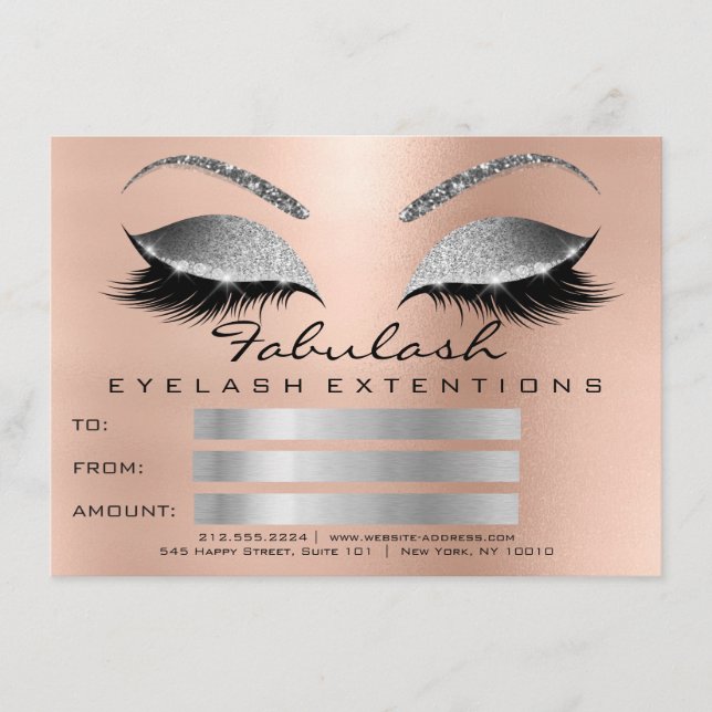 Lasash Rosa Silver Makeup Certificate Gift (Framsida)