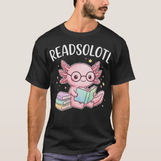 Läsaxolotl Söt Axolotl Läsbok T Shirt