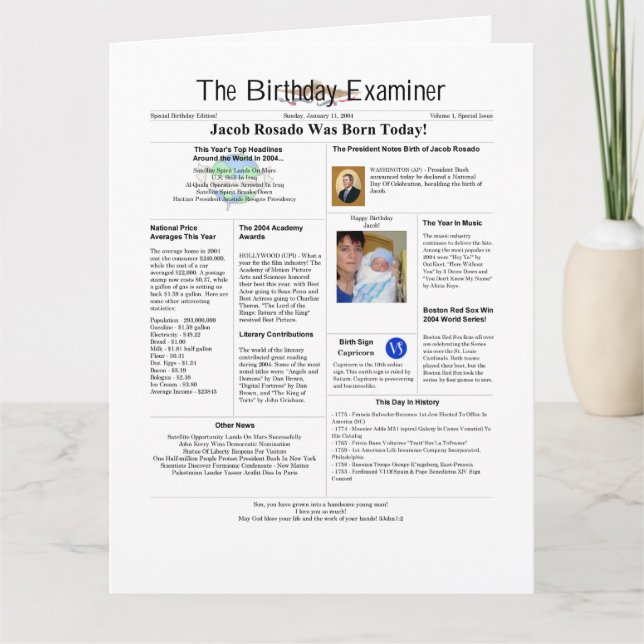 Läsbeskrivning - endast mappat gratulationskort kort (Framsida)