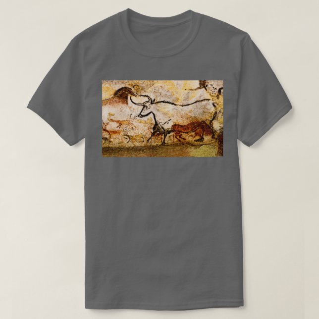 Lascaux Hall of the Bulls Aurochs T Shirt (Design framsida)