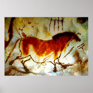 Lascaux häst (extra stora) poster