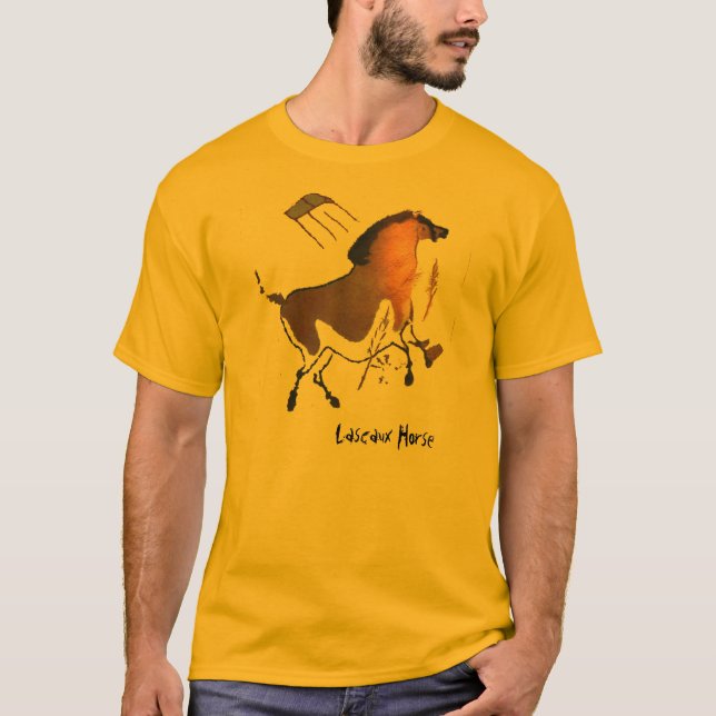 Lascaux häst t-shirt (Framsida)