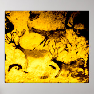 Lascaux hjortflock poster