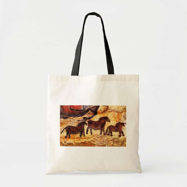 Lascaux Horses Cave Painting Tygkasse (Framsidan)