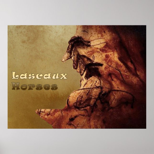 Lascaux Horses Poster (Framsidan)