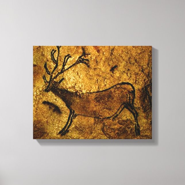 Lascaux PreHistorical Cave Painting of Elk Canvas (Framsida)
