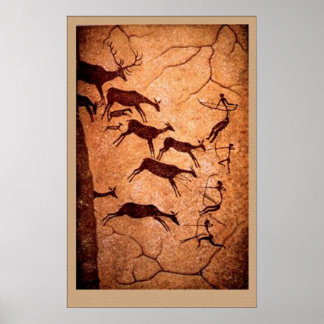 Lascaux Stag Hunting Poster