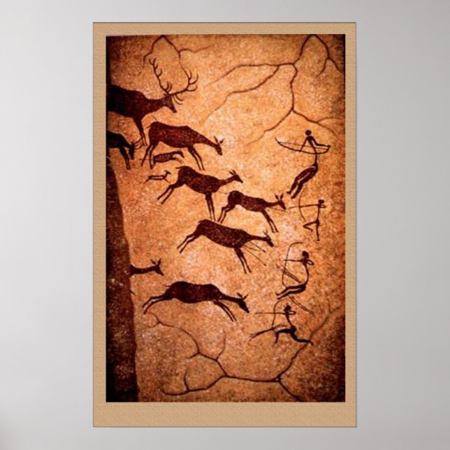 Lascaux Stag Hunting Poster (Framsidan)