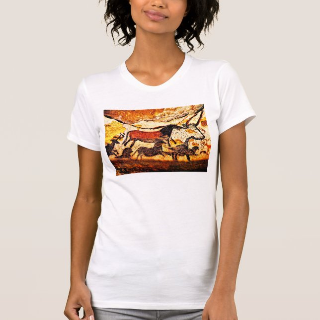 Lascaux Sten Art Tee Shirt (Framsida)