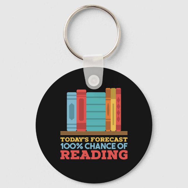 Läser - 100% chans att läsa rolig bok nyckelring (Framsida)